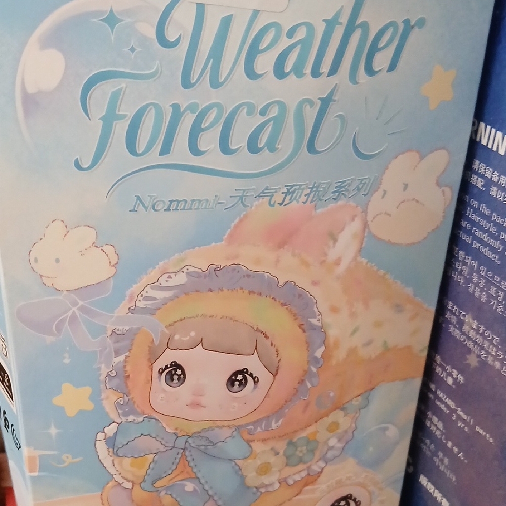 Weather Forecast Cute Character Illustration Tote/Print - Pastel Blue & Peach